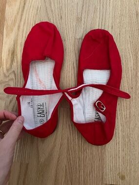 Red Mary Jane Ballet Flats -
